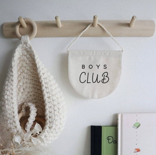 Boys club nursery banner decoration
