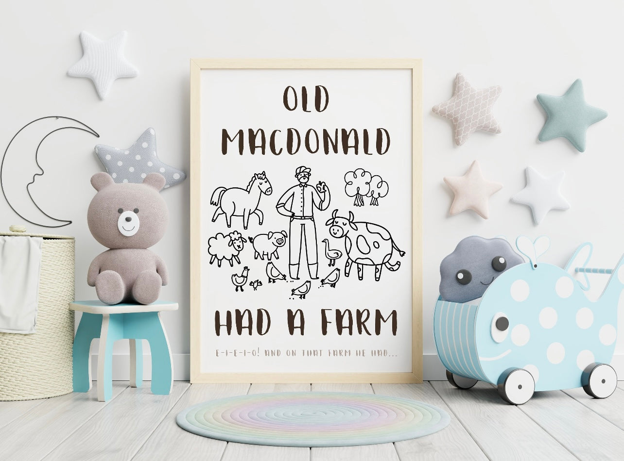 Old McDonald Had a Farm Print