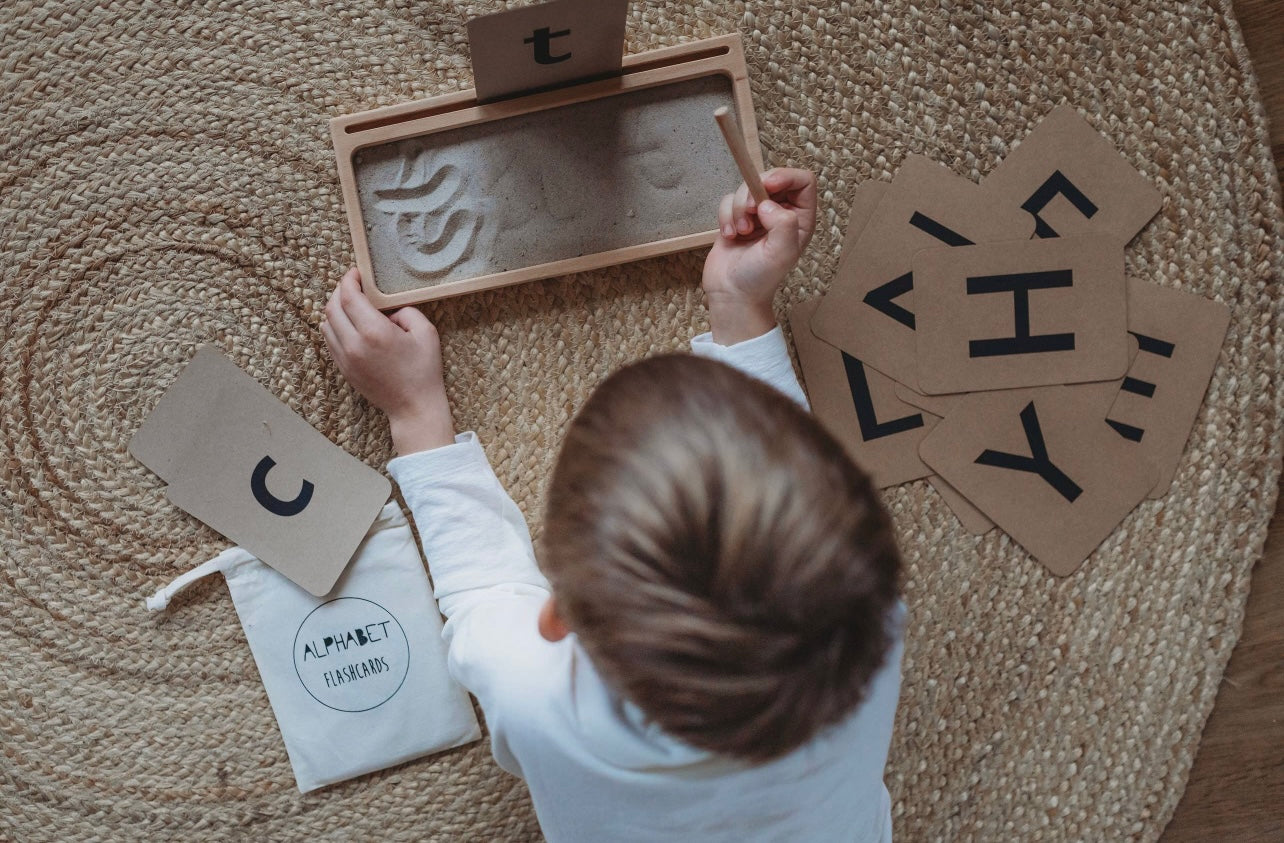 Sand writing tray - Montessori Learning Resource